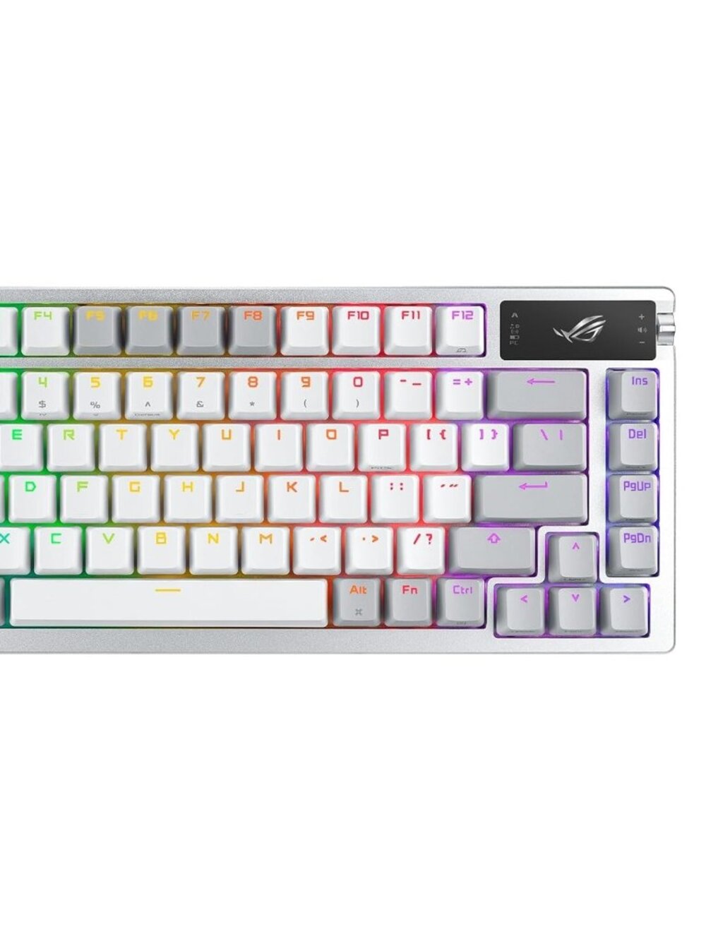 ASUS ROG Azoth Wireless Mechanical Gaming Keyboard -75% TKL, Snow Linear - White